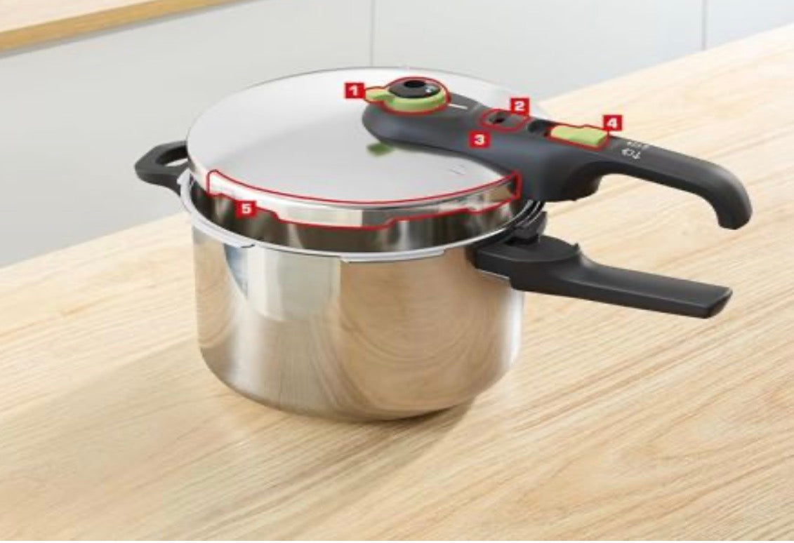 Tefal P2580702 Secure Trendy Pressure Cooker 6 L with Basket