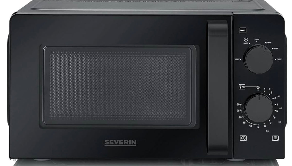 SEVERIN Compact Microwave Oven, 19 Litres, 700W - MW 9180
6 power levels, with grill function. Space-saving solution (44.5 x 36 x 24 cm). Defrost and timer, freestanding/new