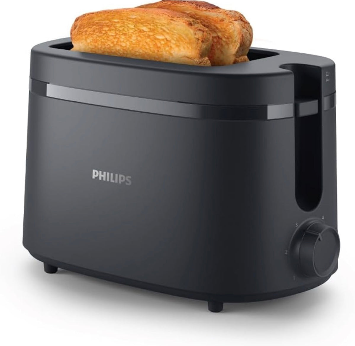Philips HD2510/90 650W 2-Slice Toaster with Integrated Bun Rack, Charcoal Grey