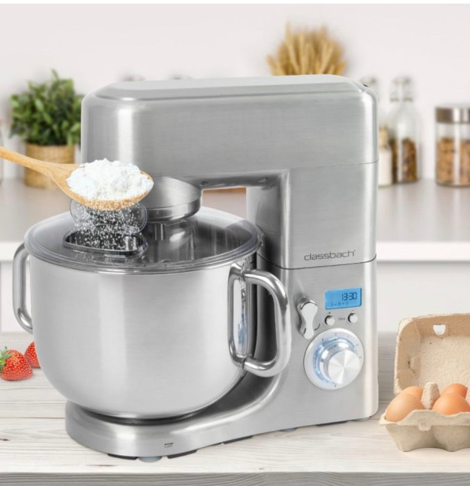 classbach Professional Stand Mixer — 1500 W, XXXL 10 L Stainless Steel Bowl