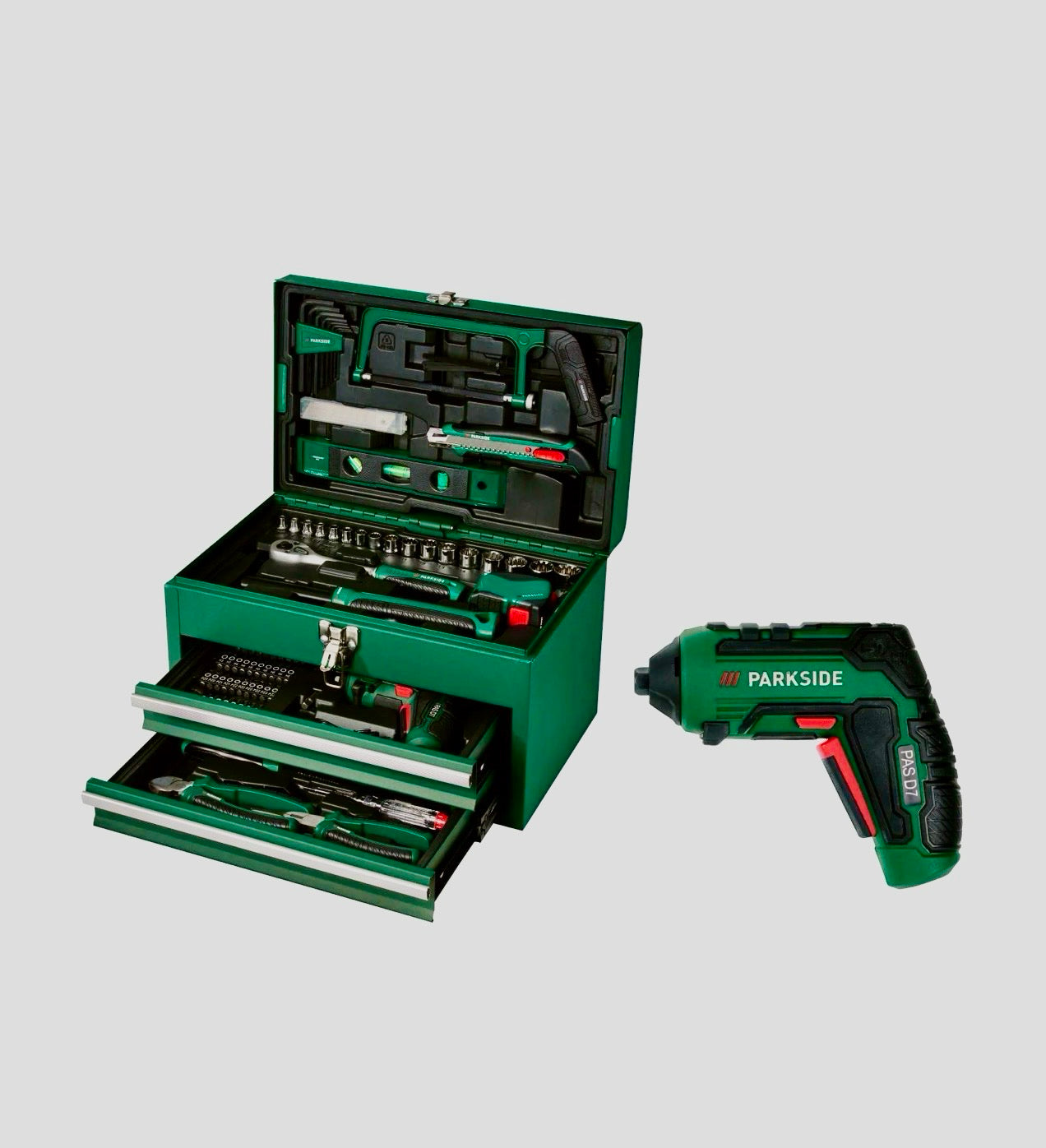 PARKSIDE®
Tool kit with PWBM A1 cordless screwdriver, 92 pieces