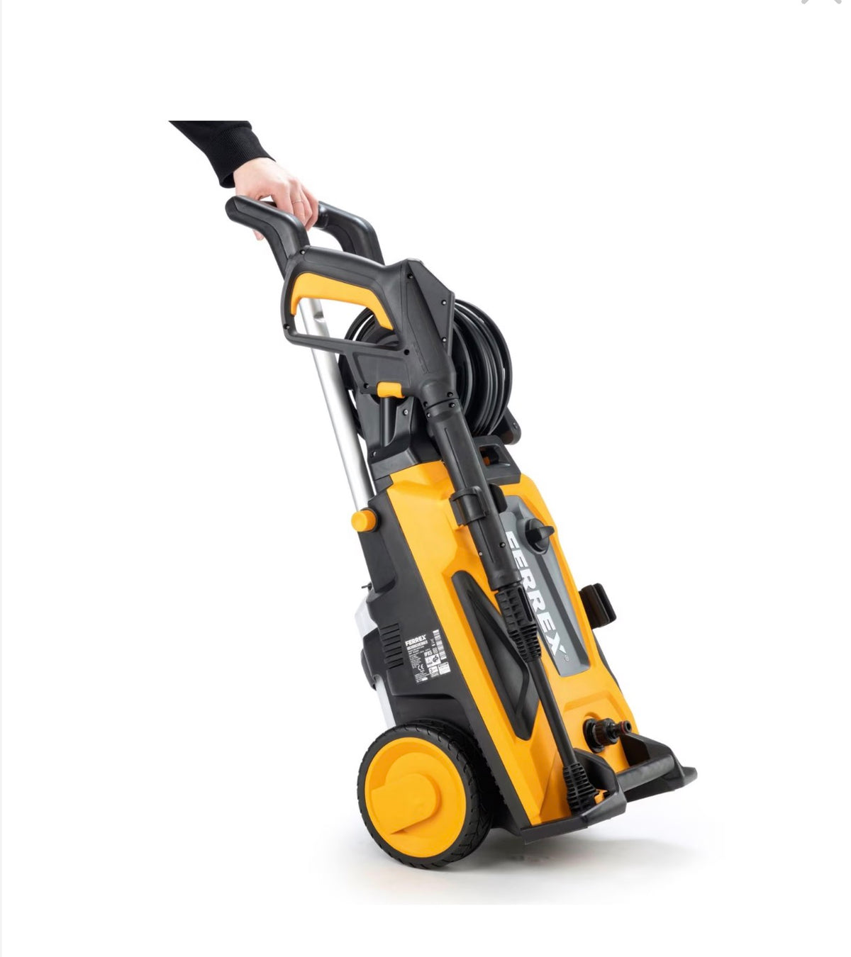 FERREX Q1W-SP01-2400 metal (aluminum) piston 2400W max. 170 bar high-pressure washer, stereo self-priming function
