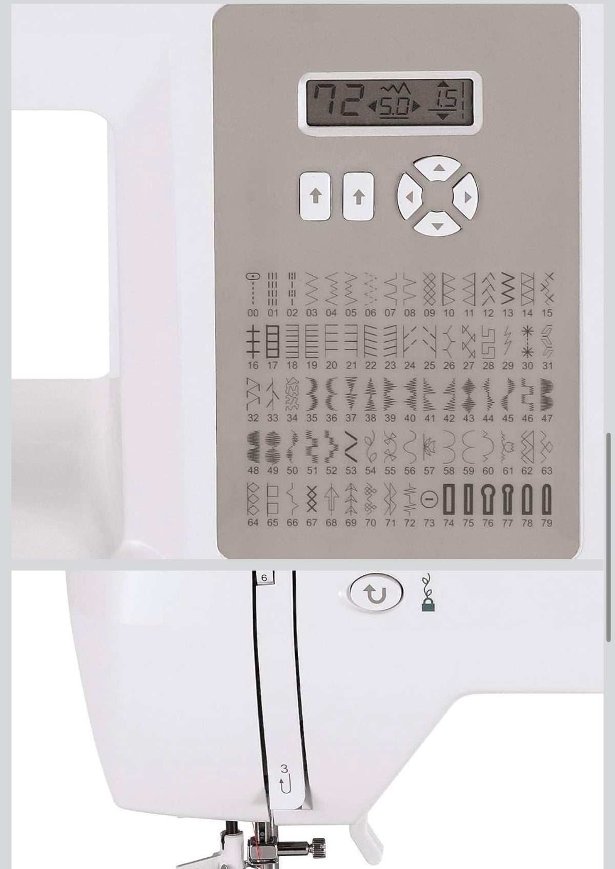 Brand: Singer
Singer 6180 Brilliance Computerized Sewing Machine, 80 Built-In Stitches, Adjustable Stitch Length and Width, 180 Stitch Application, Needle Threader, LCD Screen, Free Arm, and Reverse