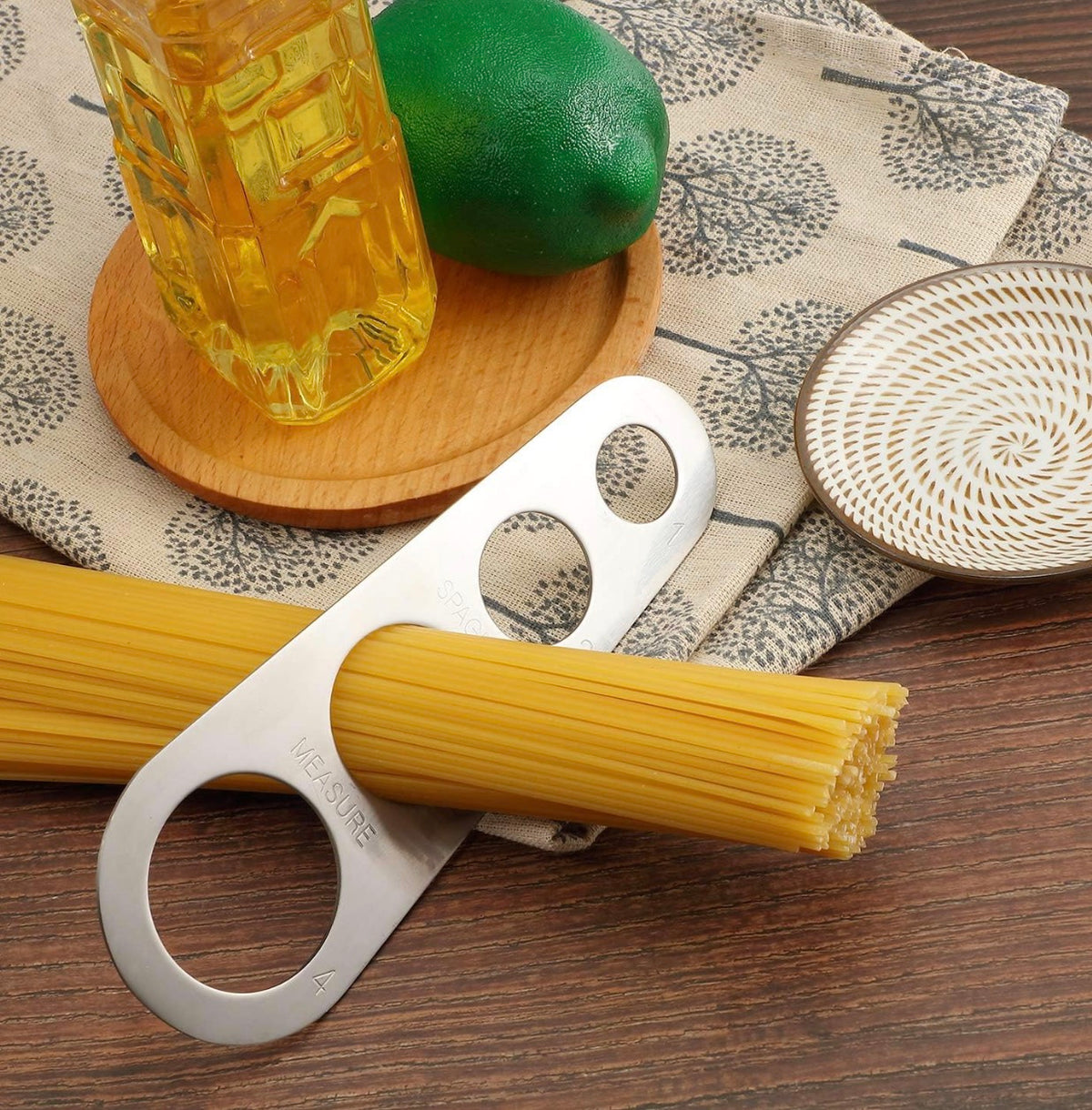MasterPro Pasta Set Stainless Steel Spoon Tongs Measuring Cup S183