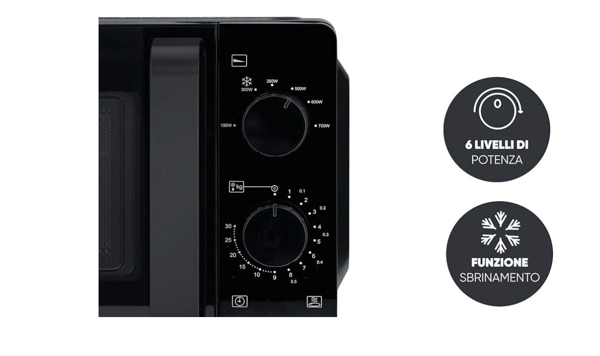 SEVERIN Compact Microwave Oven, 19 Litres, 700W - MW 9180
6 power levels, with grill function. Space-saving solution (44.5 x 36 x 24 cm). Defrost and timer, freestanding/new