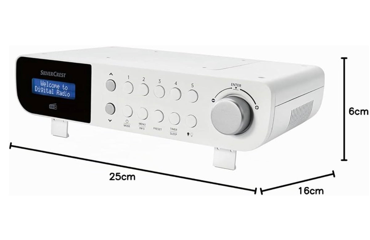 Brand: SILVER CREST
Silvercrest DAB+ Kitchen Radio Undermount Radio with 60 Station Memory Slots