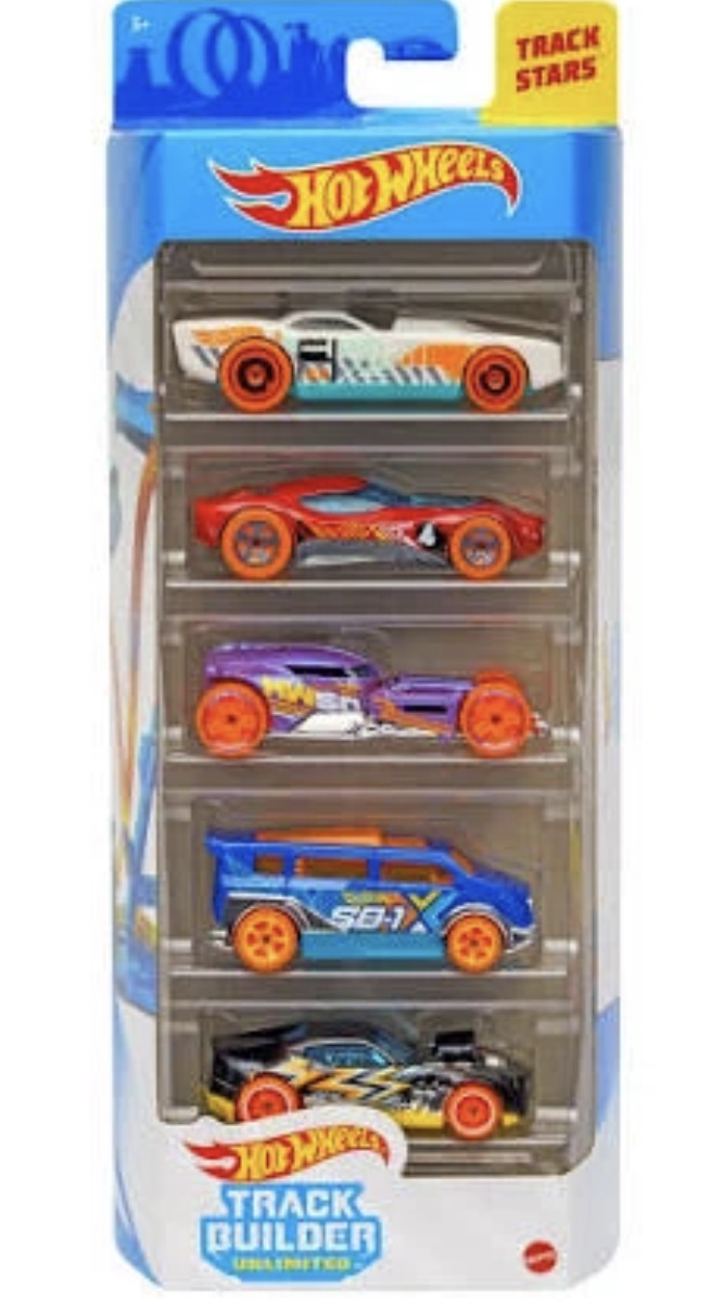 Hot Wheels 5-Car Pack Track Builder Unlimited