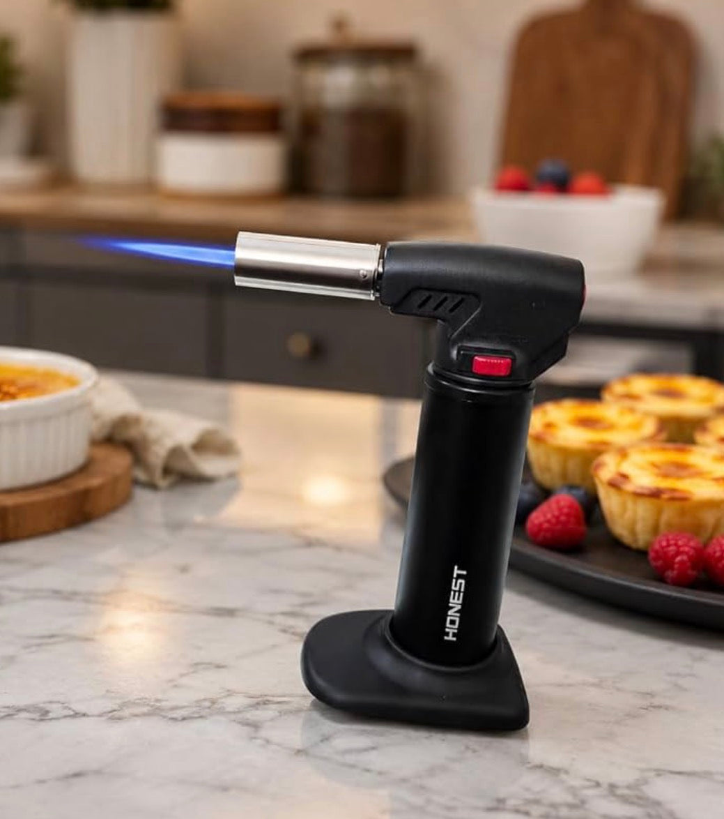 Brand: Generic
Portable Butane Torch with Adjustable Flame & Safety Lock for Cooking, Baking, BBQ, Crème Brûlée, DIY and Kitchen Use