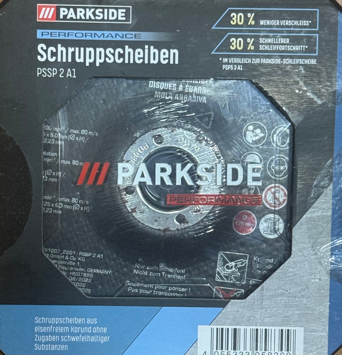 Parkside Performance Angle Grinder Accessories for Standard Angle Grinders (Roughing Discs PSSP 2 A1)