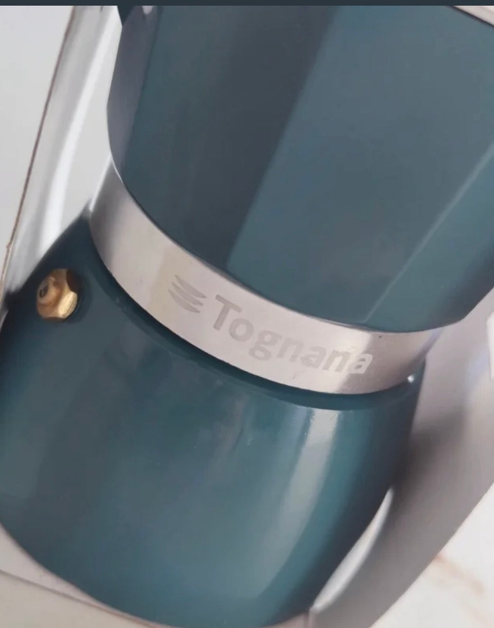 Beautiful Vintage Blue Italian Coffee Maker