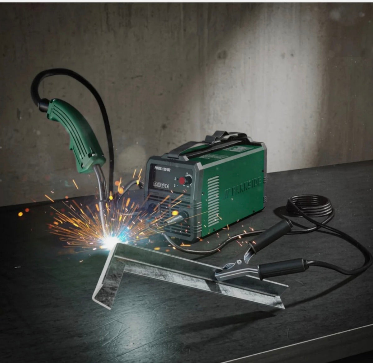 Parkside Inverter Flux-Cored Wire Welder — Gasless MIG Welder