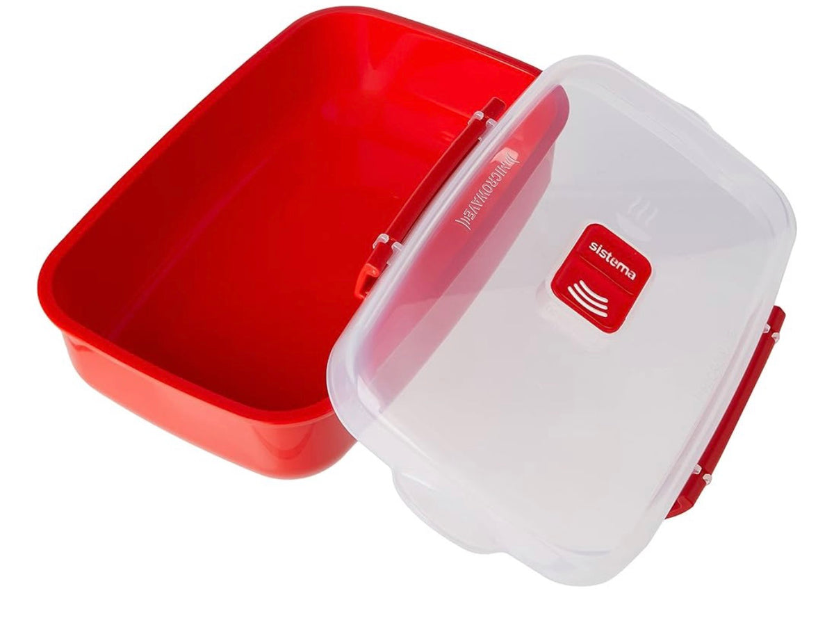 Visit the Sistema Store
Sistema Rectangle Microwave Container | 1.25 L | Food Container with Steam Release Vent | BPA-Free | Red | 1 Count