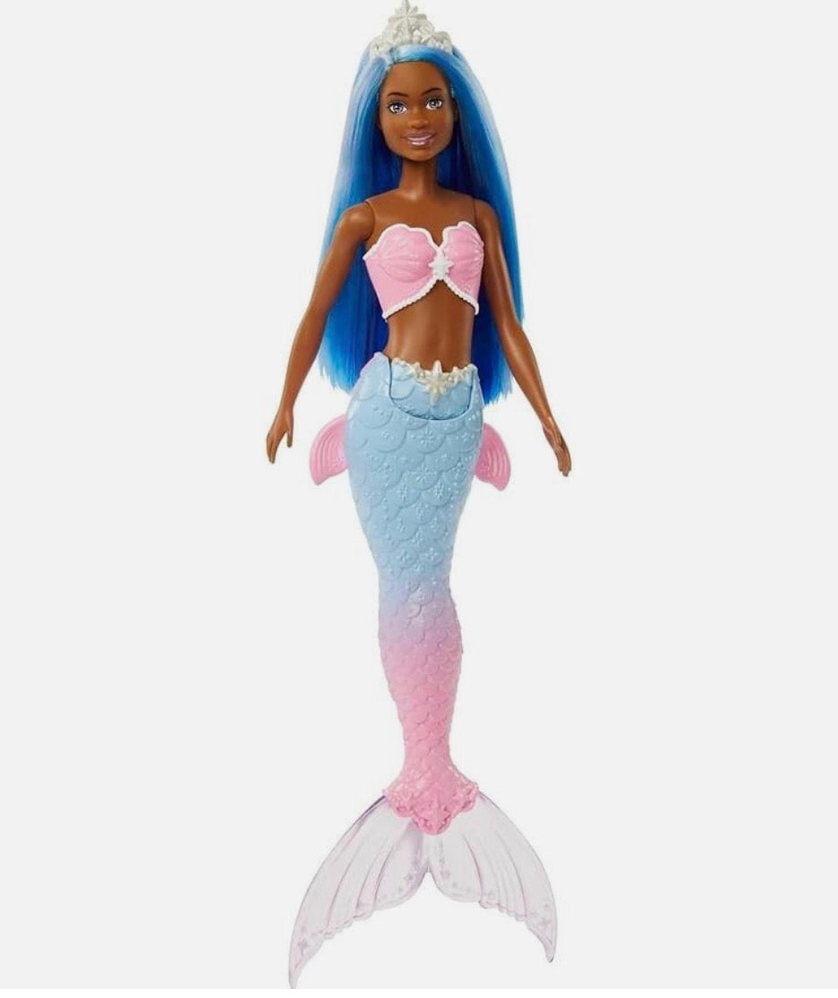 Barbie Dreamtopia Mermaid Doll with Blue and Pink Tail African American NEW