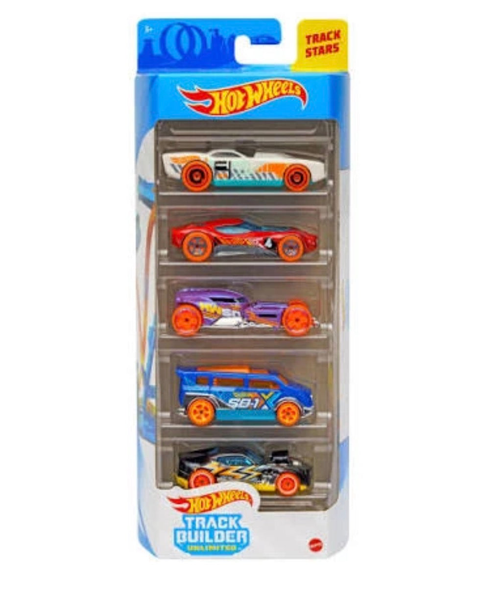 Hot Wheels 5-Car Pack Track Builder Unlimited