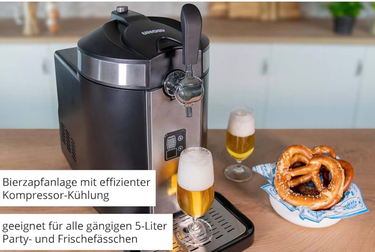 Koenic Beer Dispenser — Fits All Universal 5 Litre Kegs, Adjustable 2–12 °C, Heineken Adapter Included