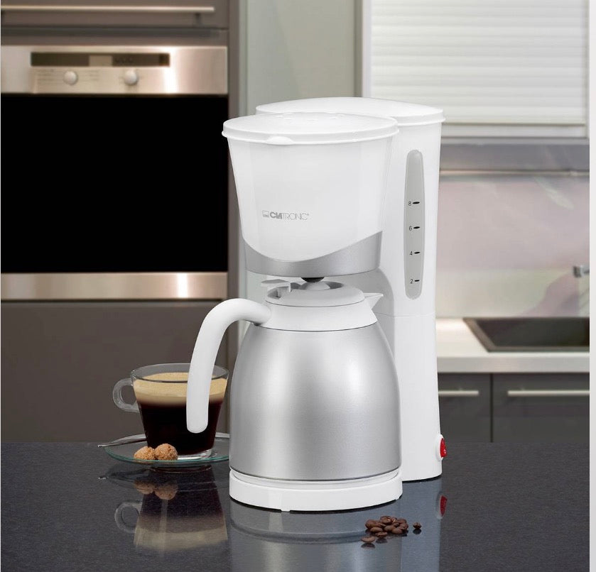 Clatronic Filter Coffee Machine — Up to 14 Cups (1.8 L) with Glass Jug & Anti-Drip