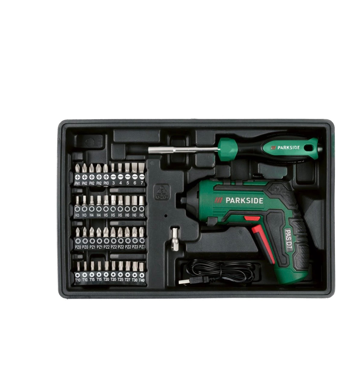 PARKSIDE®
Tool kit with PWBM A1 cordless screwdriver, 92 pieces