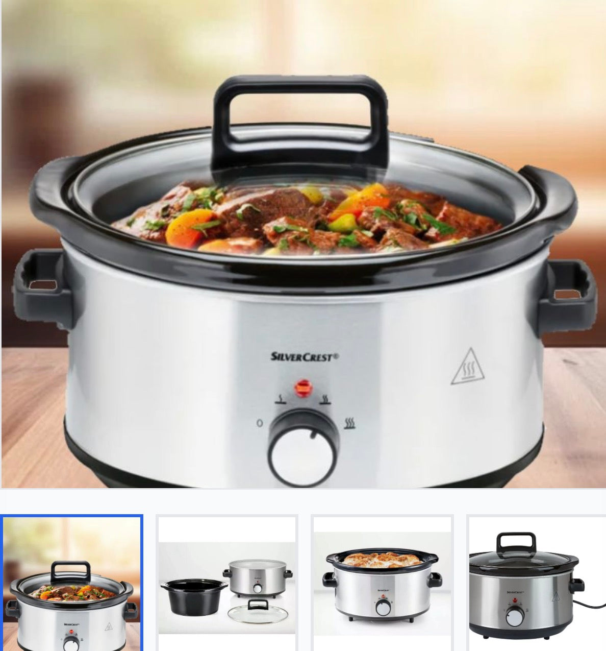 SILVERCREST KITCHEN TOOLS Mijoteuse Électrique — 3.5 L Slow Cooker, 3 Heat Settings, 170–200 W