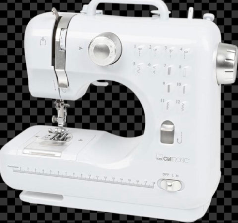 Clatronic Sewing Machine — 12 Stitch Programmes, Beginner Friendly, Battery Option