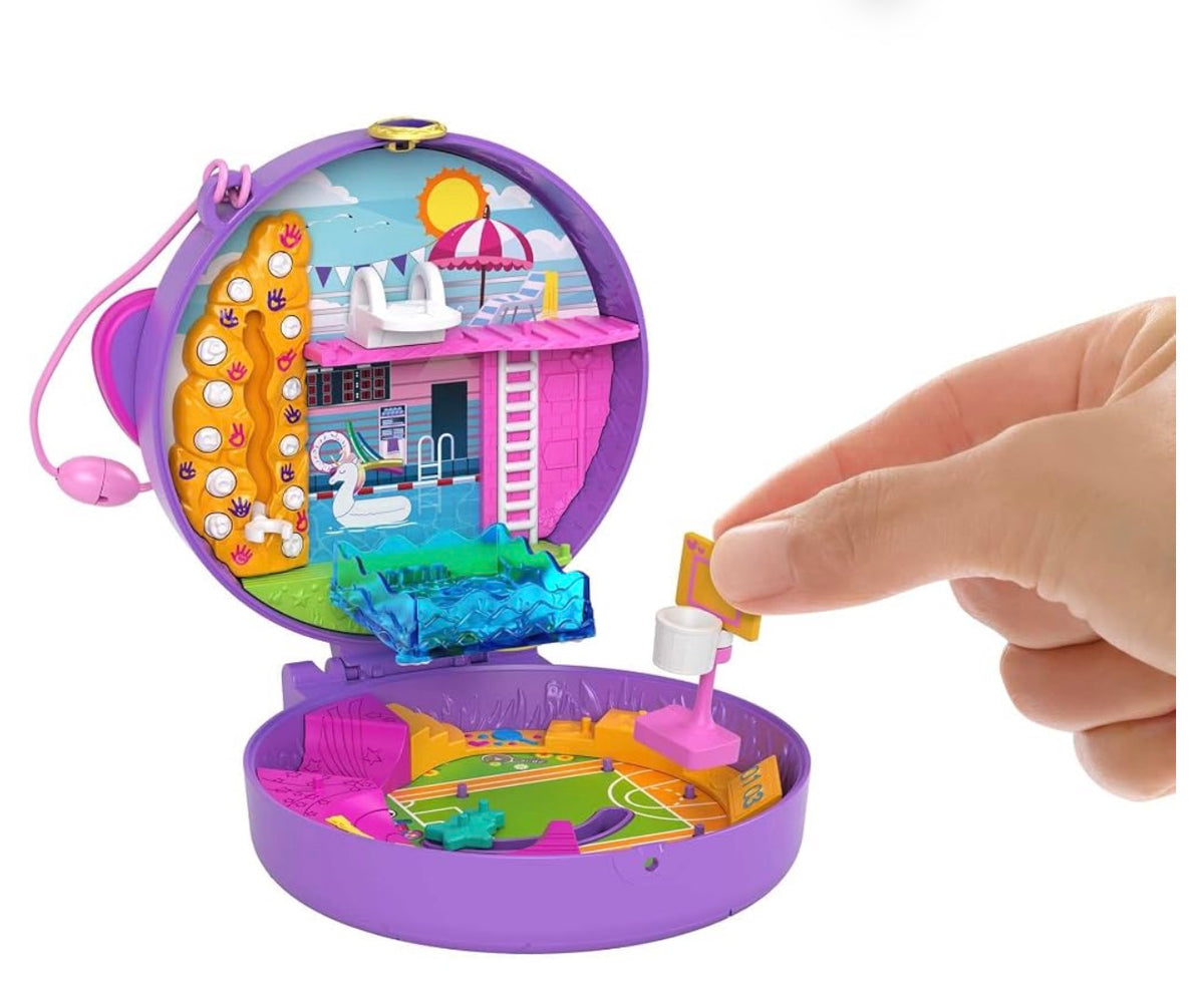 Visit the Polly Pocket Store
Polly Pocket Compact Playset, Soccer Squad with 2 Micro Dolls & Accessories, Travel Toys with Surprise Reveals