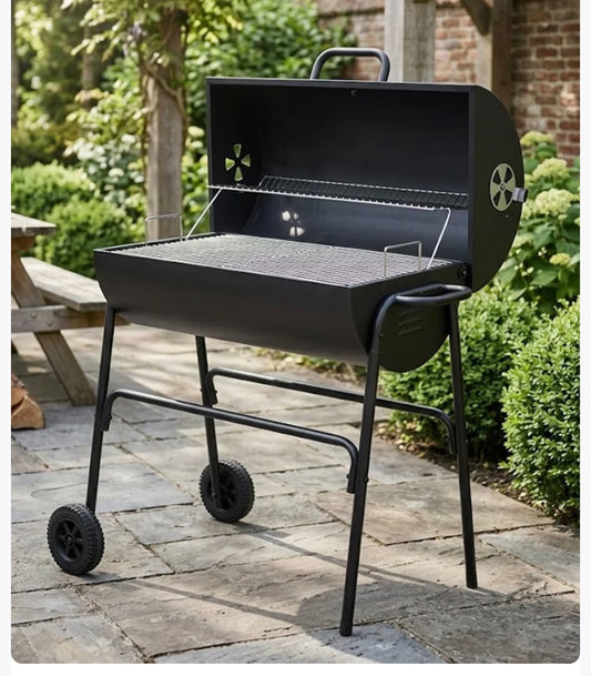 Countryside Let's BBQ Barrel Charcoal Barbecue — with Lid