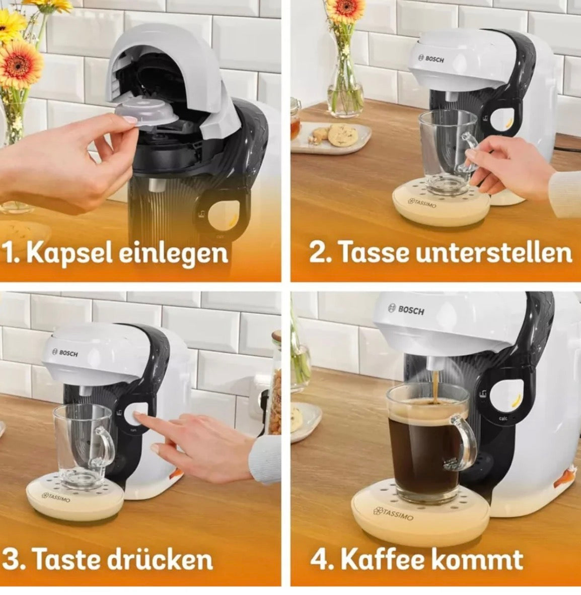 Tassimo BOSCH COFFEE MAKER, HOT BEVERAGE DISPENSER, TASSIMO STYLE FRIENDLY TAS114E