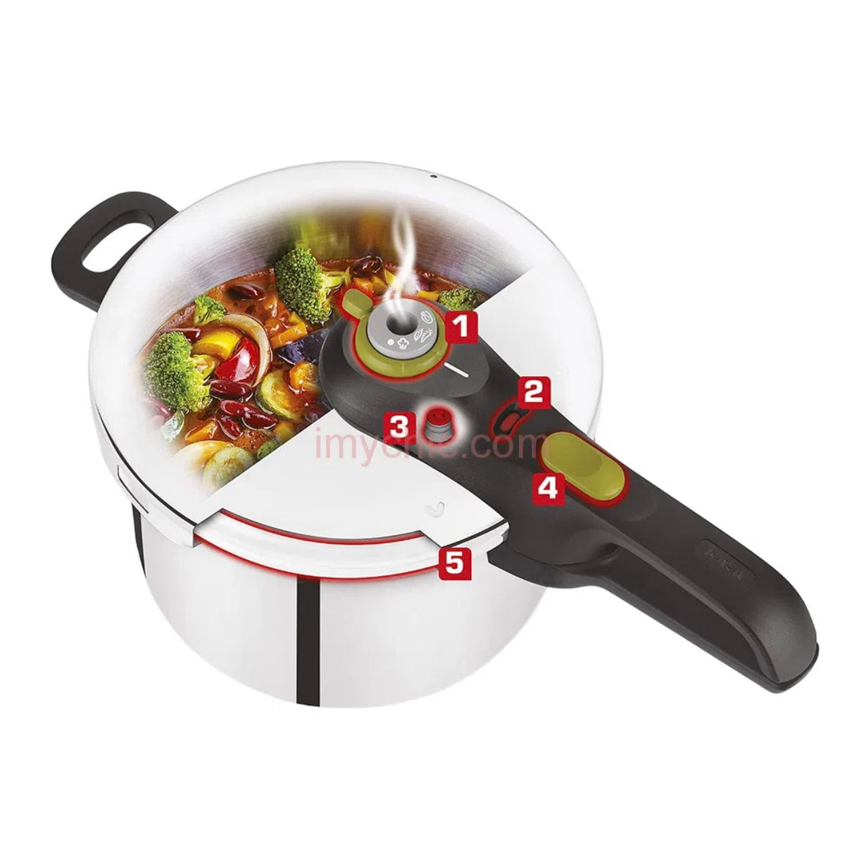 Tefal Secure 5 Neo P2534000 2-in-1 Stainless Steel Pressure Cooker 3L Suitable for All Hobs