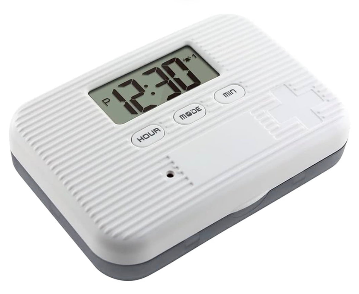 Automatic Pill Dispenser, Electronic Pill Boxes, Easy-Read LCD Display, 6 Compartments Digital Pill Reminder, Outdoor Portable Mini Pill Box with Alarm