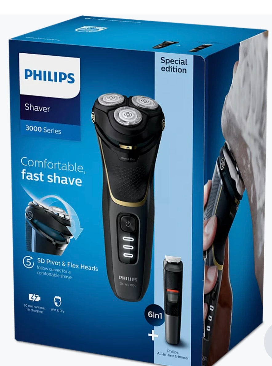 Philips Shaver series 3000
Wet or Dry electric shaver, Series 3000
