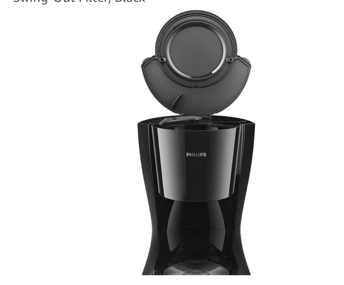 Philips HD7461/20 Daily Filter Coffee Machine, Removable, Swing-Out Filter, Black