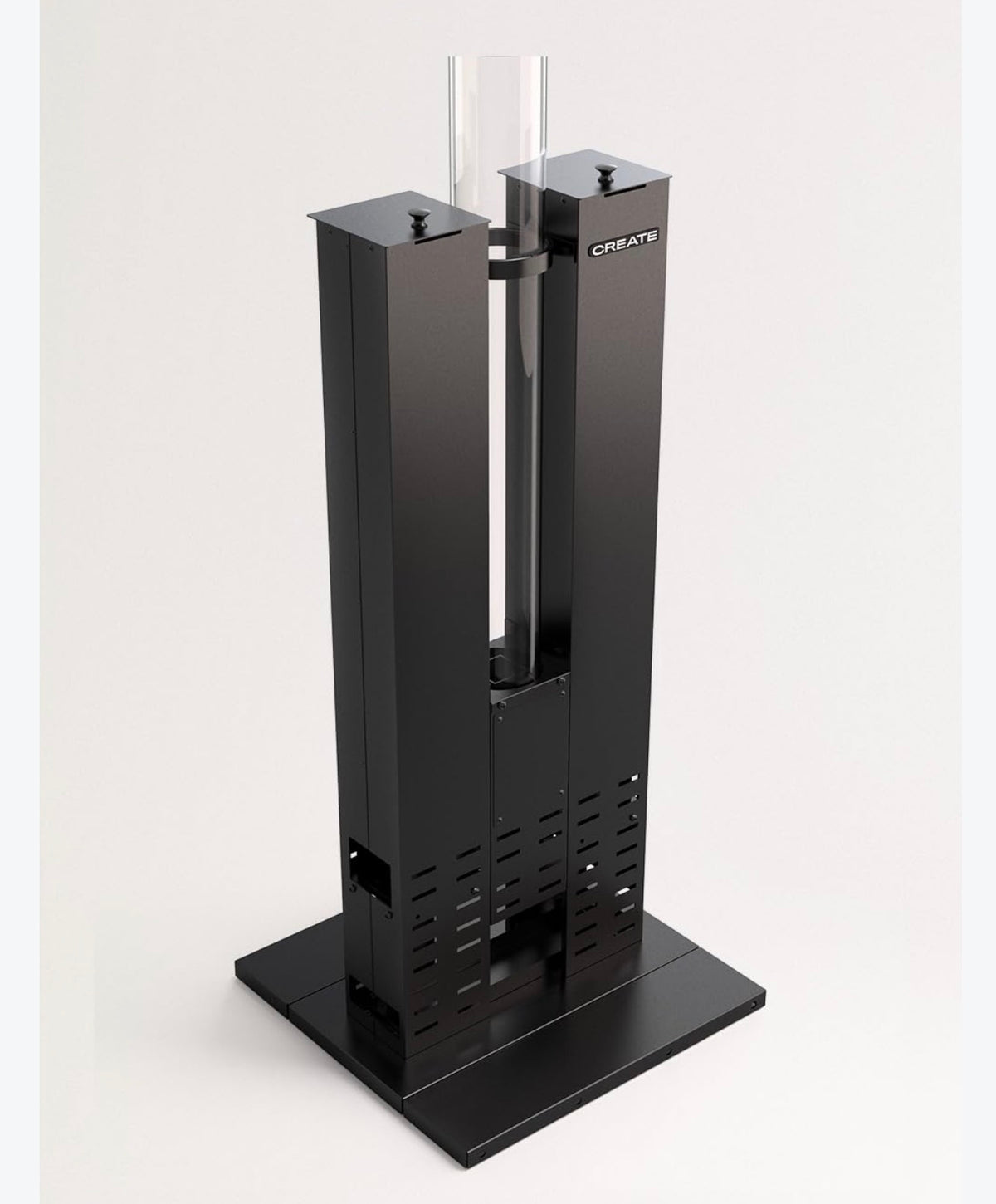 CREATE/FIRE TUBE HEATER/Outdoor smokeless pellet stove black / 8.2kW, smoke free, resistant materials capacity 3.6 kg pellets, coverage up to 9 m²