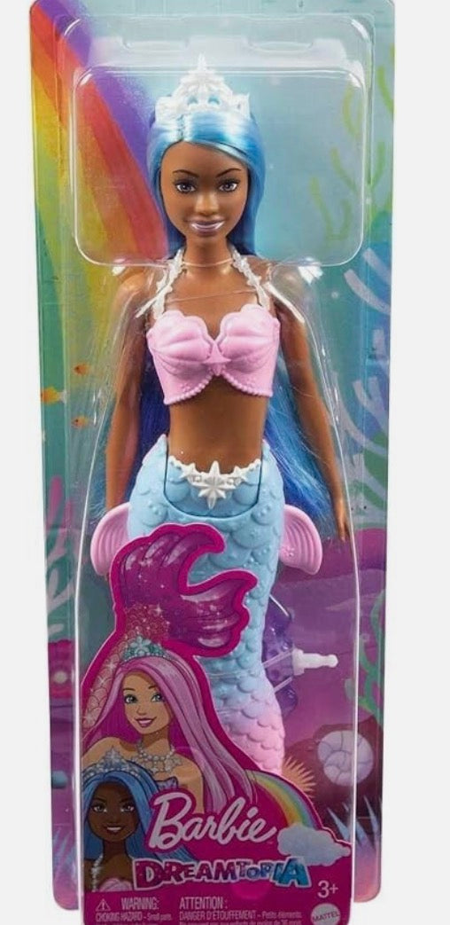 Barbie Dreamtopia Mermaid Doll with Blue and Pink Tail African American NEW
