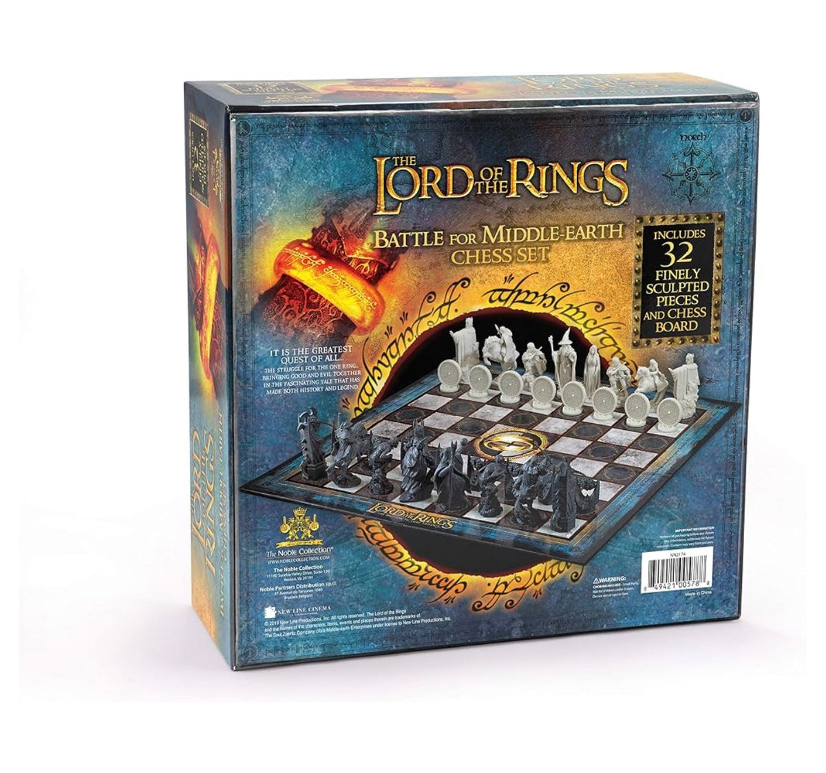 Brand: The Noble Collection
The Noble Collection Lord of Rings - Chess Set: Battle for Middle-Earth,Black One Size NN2174