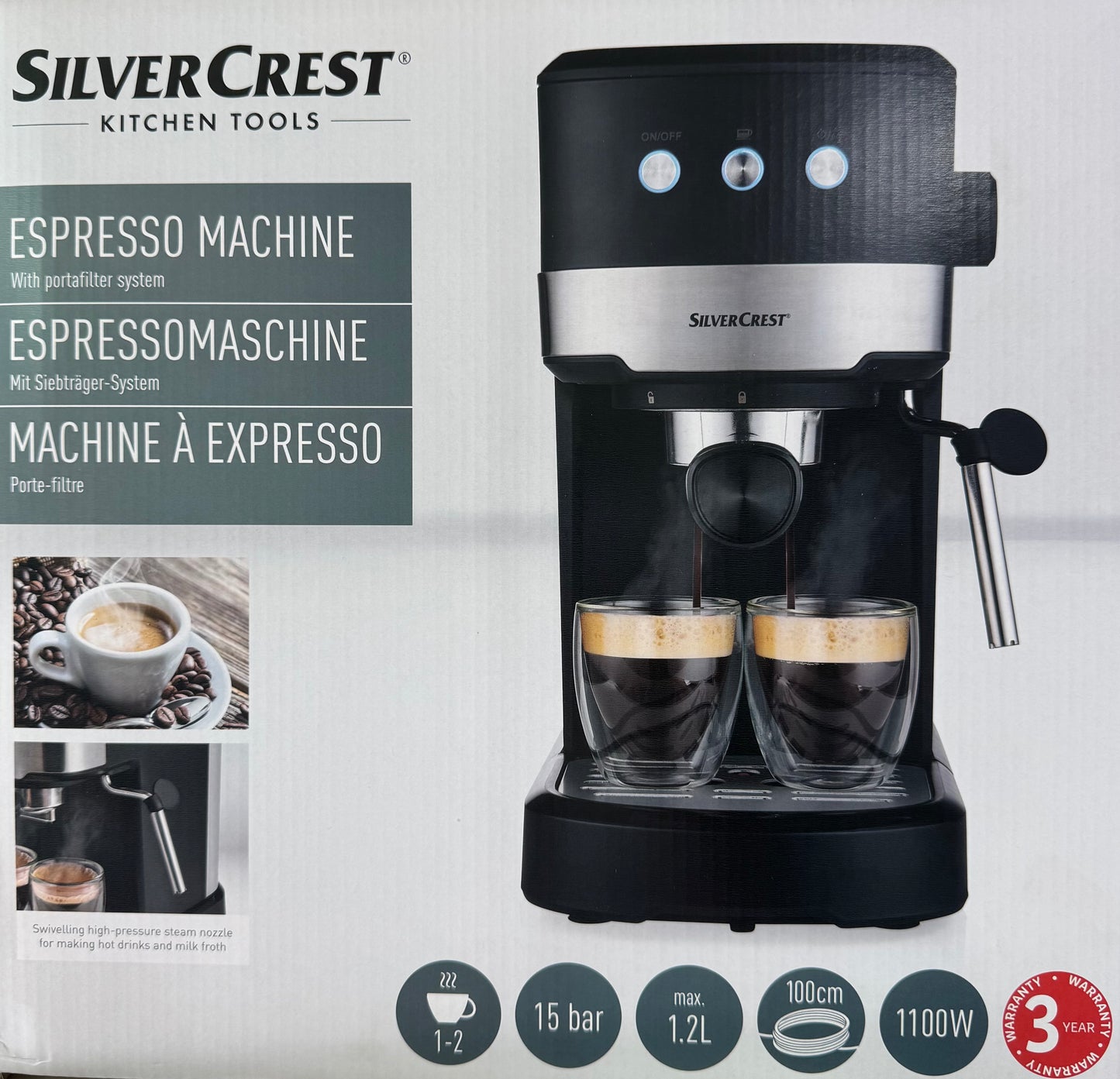 SilverCrest Espresso Machine 1100 W