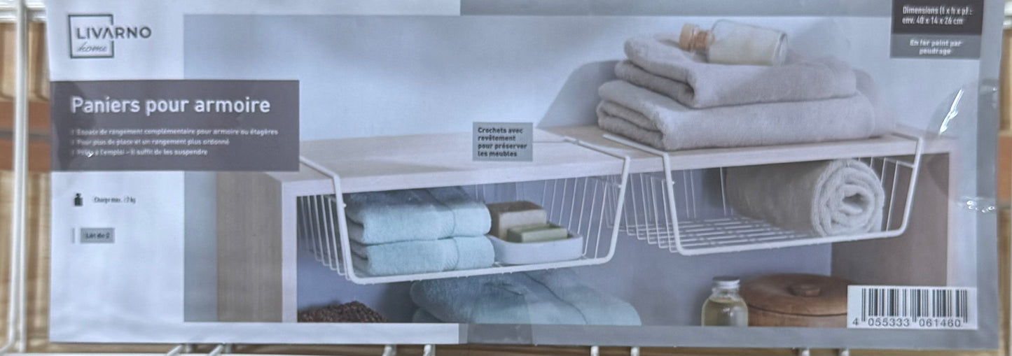 Livarno Home Under-Shelf Storage Baskets (Set of 2)