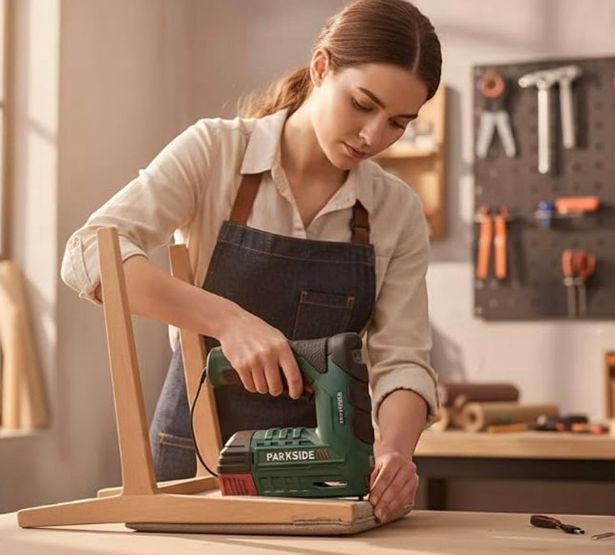 Parkside 4V Cordless 2in1 Stapler Nailer Gun Build-In Rechargeable Battery