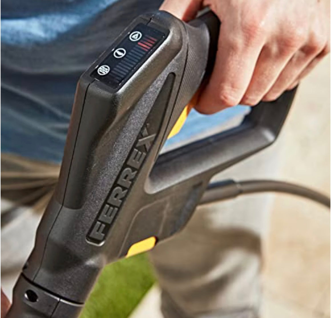 FERREX Q1W-SP01-2400 metal (aluminum) piston 2400W max. 170 bar high-pressure washer, stereo self-priming function