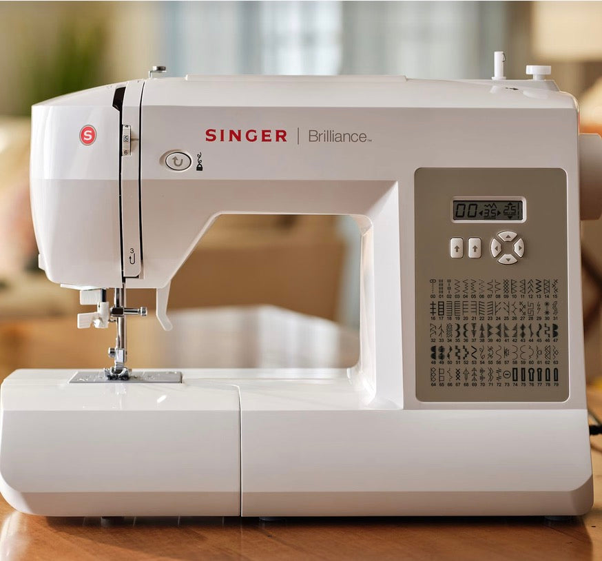 Brand: Singer
Singer 6180 Brilliance Computerized Sewing Machine, 80 Built-In Stitches, Adjustable Stitch Length and Width, 180 Stitch Application, Needle Threader, LCD Screen, Free Arm, and Reverse