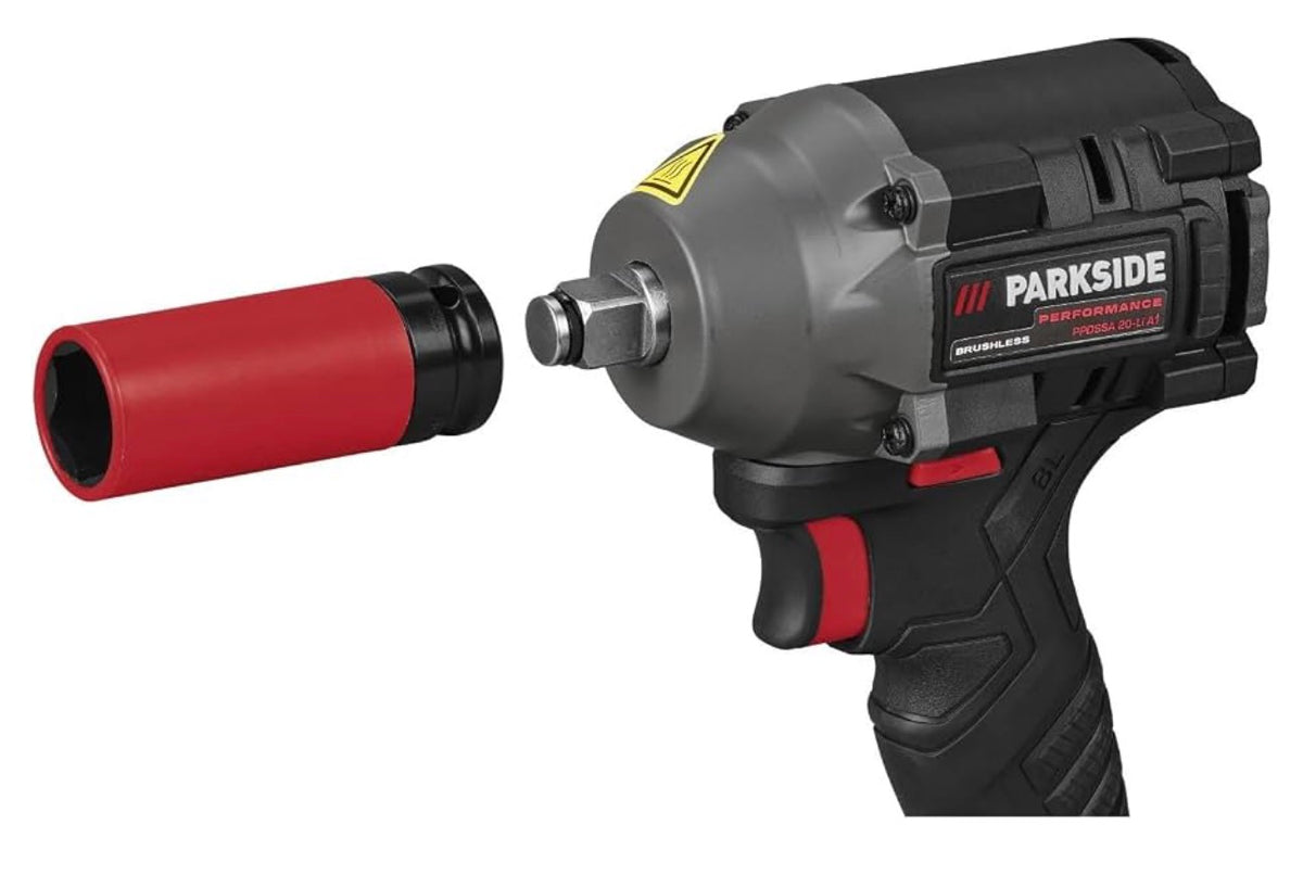 Parkside Performance PPDSSA 20 Cordless Impact Driver 20-Li, 20 V with Case and 3 Steel Sockets+