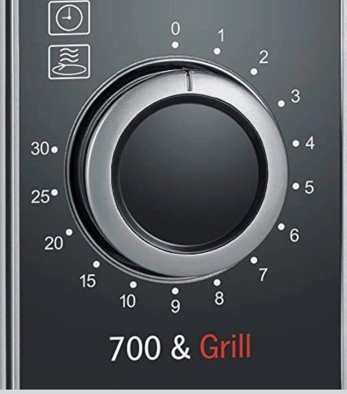 SEVERIN MW 7874 Microwave Grill, 20 L, Microwave with 9 Levels, Up to 900 W, Microwave with Grill, Timer 30 Minutes, Removable Rotating Plate Diameter 24.5 cm, Stainless Steel/Black/new/