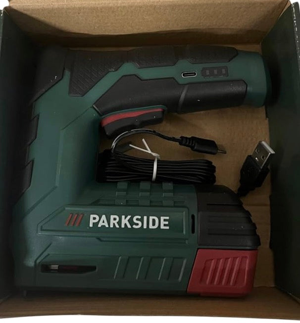 Parkside 4V Cordless 2in1 Stapler Nailer Gun Build-In Rechargeable Battery