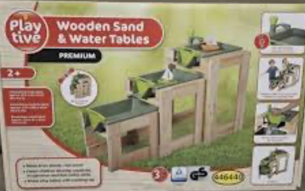 Tables de jeux d'eau en bois