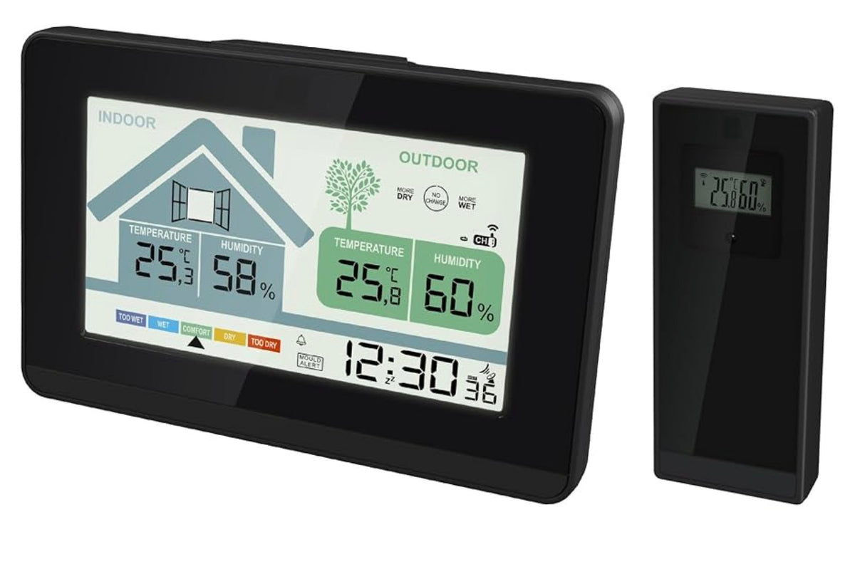 AURIO® Radio weather station with wind forecast and humidity