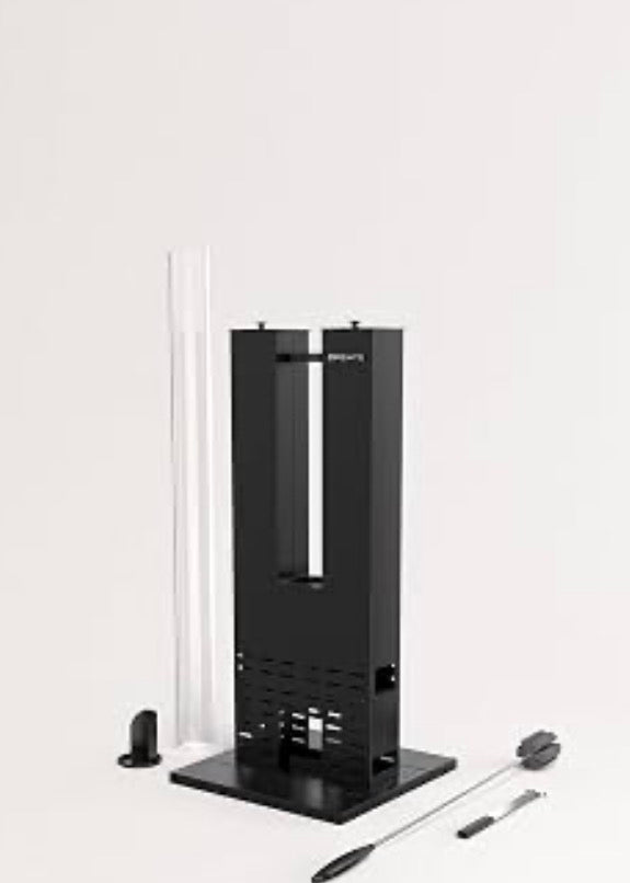 CREATE/FIRE TUBE HEATER/Outdoor smokeless pellet stove black / 8.2kW, smoke free, resistant materials capacity 3.6 kg pellets, coverage up to 9 m²