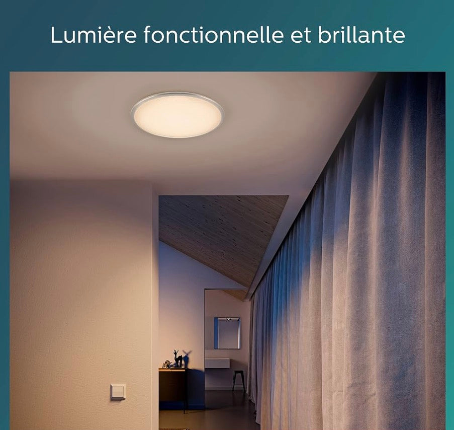 Philips myLiving Twirly LED Ceiling Light, For Home, Indoor, Ceiling and Walls. (1 x 12 W Integrated LED, Warm White) - Grey