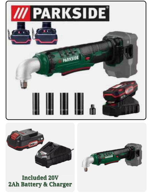 Parkside 20V Cordless Angle Impact Wrench PAWS 20 A1