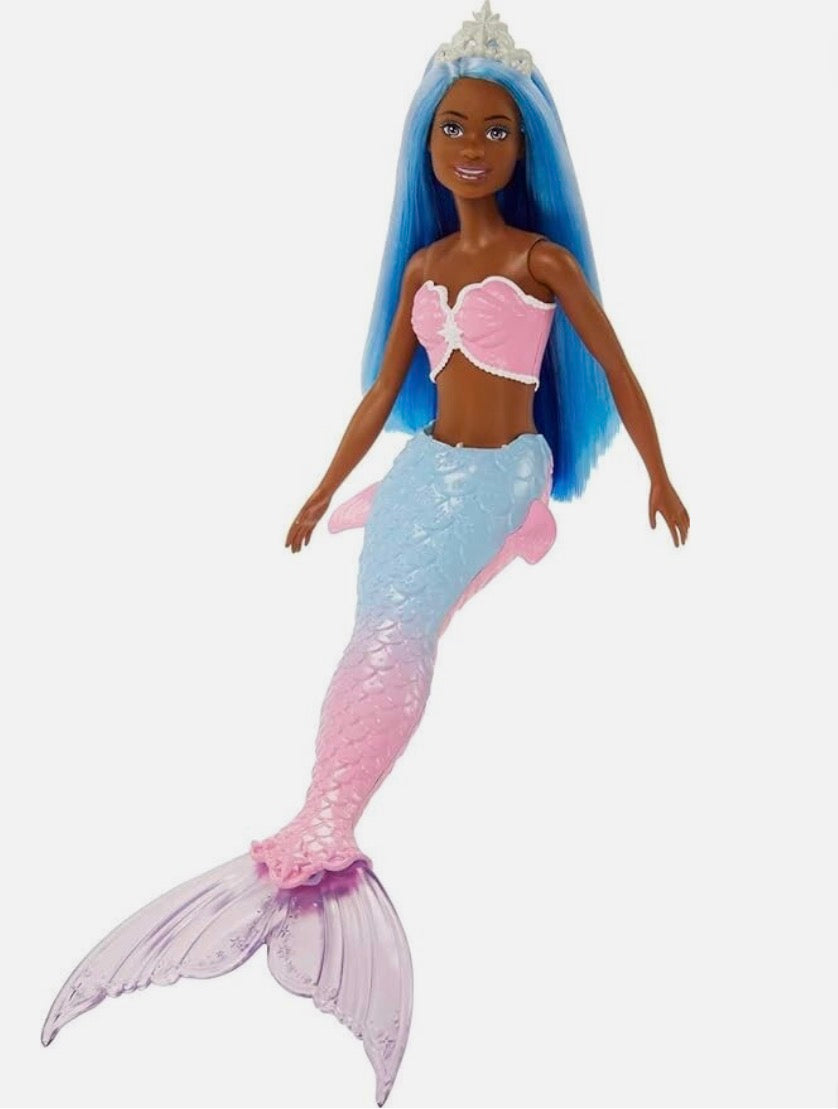 Barbie Dreamtopia Mermaid Doll with Blue and Pink Tail African American NEW