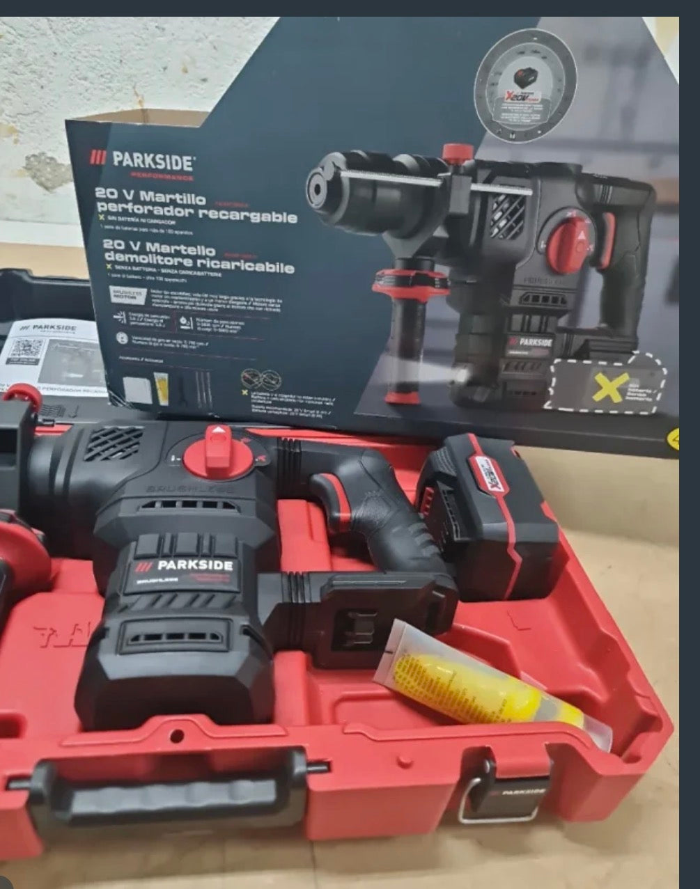 Parkside Performance PKHAP 20-Li C3 20V Cordless Combination Hammer without SDS-Plus Battery or Charger