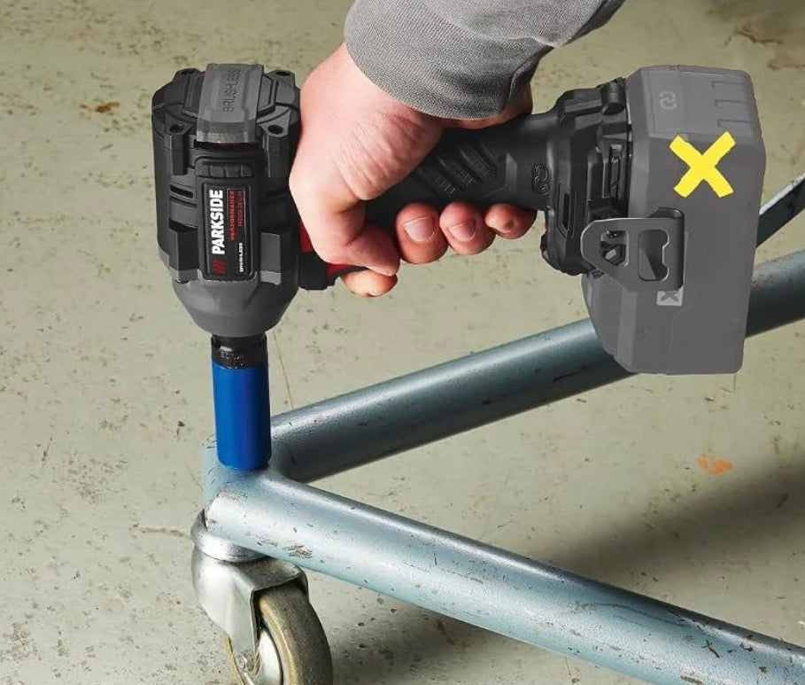 Parkside Performance PPDSSA 20 Cordless Impact Driver 20-Li, 20 V with Case and 3 Steel Sockets+