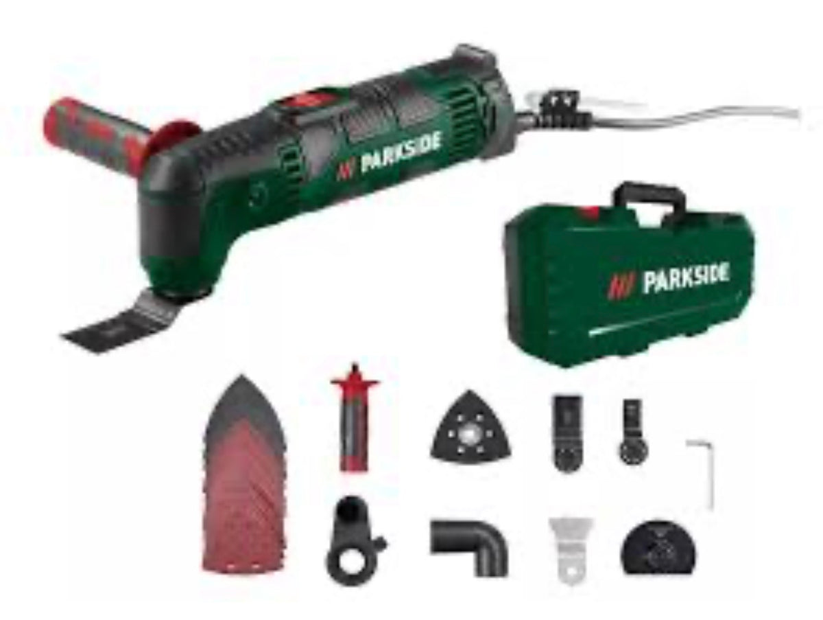 MULTIHERRAMIENTA PARKSIDE PMFW310L6 + MALETIN + ACCESORIOS